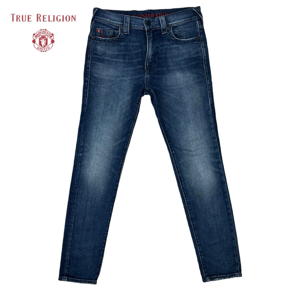 True Religion x Manchester United Men’s 31 Jack Super Skinny Jeans Blue